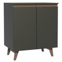 Ver imagem 1 de Balcão Armário de Cozinha 70 cm 2 Portas Preto Reims Madesa