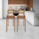 Ver imagem 7 de Banqueta Milão Alta Assento e Encosto em Palhinha Amêndoa