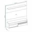 Ver imagem 3 de Painel para TV até 60 Polegadas 160CMX159,9cm Nt 1100 Marrom