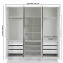 Ver imagem 5 de Guarda-roupa Modular 6 Portas 9 Gavetas 1013 Ilan Branco