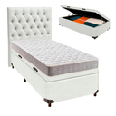 Ver imagem 1 de Cama Box Bau + Colchão Solteiro D23 D23 Inducol + Cabeceira Estofada