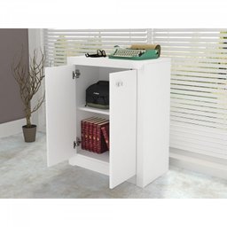 Kit 4 Peças com 1 Mesa 1 Balcão 1 Estante 1 Gaveteiro Espresso Móveis - 3