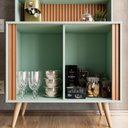 Ver imagem 4 de Aparador Buffet Cantinho do Café Dolce Efeito Ripado com 2 Portas - Movelove