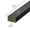 Barra de Acabamento Reta Preto 3x1,2x270cm Casablanca - 3