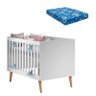 Berço Americano Ludmila Branco Bétula com Colchão - Carolina Baby - 1
