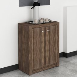 Kit 4 Peças com 1 Mesa 1 Balcão 1 Estante 1 Gaveteiro Espresso Móveis - 5