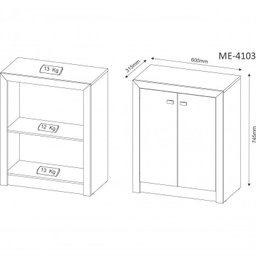 Kit 4 Peças com 1 Mesa 1 Balcão 1 Estante 1 Gaveteiro Espresso Móveis - 10