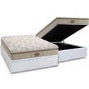 Ver imagem 1 de Cama Box Baú Casal: Colchão Espuma Probel D33 / Ag65 Guarda Costas Pillow Top + Base White(138x188
