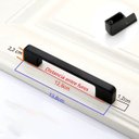 Ver imagem 2 de 2 Puxador em Aço Liso 12,8cm Preto Fosco Gaveta Armário