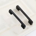 Ver imagem 1 de 2 Puxador em Aço Liso 12,8cm Preto Fosco Gaveta Armário