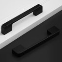 Ver imagem 5 de 2 Puxador em Aço Liso 12,8cm Preto Fosco Gaveta Armário