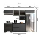 Ver imagem 2 de Cozinha Moderna Etna com Tampo 280cm 5 Peças Poliman Móveis