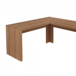 Kit 5 Peças com Mesa em L, Armário Alto, Gaveteiro, Estante e Armário Baixo Espresso Móveis - 15
