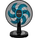 Ver imagem 1 de Ventilador de Mesa Cadence Refresh Turbo Pro 6 Pás Preto e Azul vtr420 220v