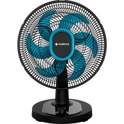 Ventilador de Mesa Cadence Refresh Turbo Pro 6 Pás Preto e Azul vtr420 220v - 1