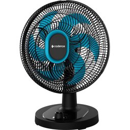 Ventilador de Mesa Cadence Refresh Turbo Pro 6 Pás Preto e Azul vtr420 220v - 2