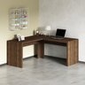 Kit 5 Peças com Mesa em L, Armário Alto, Gaveteiro, Estante e Armário Baixo Espresso Móveis - 17