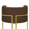 Kit 2 Poltronas Decorativa Nayara Base Ferro Dourado Twdecora Suede - 4