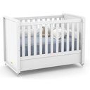 Ver imagem 4 de Jogo de Quarto Infantil com Guarda Roupa 2 Portas de Correr e Berço Tutto New Branco Soft - Matic Mó