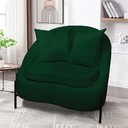 Ver imagem 2 de Poltrona Decorativa Orgânica Pé de Metal Preto Zaya Bouclê Verde C05 - D’Rossi