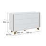 Cômoda 6 Gavetas 100% Mdf Premium com Corrediças Telescópicas e Pés Elevados Mabel - 3