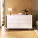 Ver imagem 1 de Cômoda 6 Gavetas 100% Mdf Premium com Corrediças Telescópicas e Pés Elevados Mabel