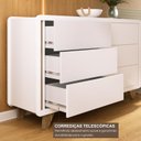 Ver imagem 4 de Cômoda 6 Gavetas 100% Mdf Premium com Corrediças Telescópicas e Pés Elevados Mabel