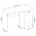 Ver imagem 3 de Escrivaninha Mesa Escritório Office Nt 2070 1 Gaveta 108cm Branco New