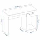 Ver imagem 3 de Escrivaninha Mesa Escritório 108cm 1 Gaveta Office NT 2070