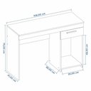Ver imagem 3 de Escrivaninha Mesa Escritório Office Nt 2070 1 Gaveta 108cm Preto Tx