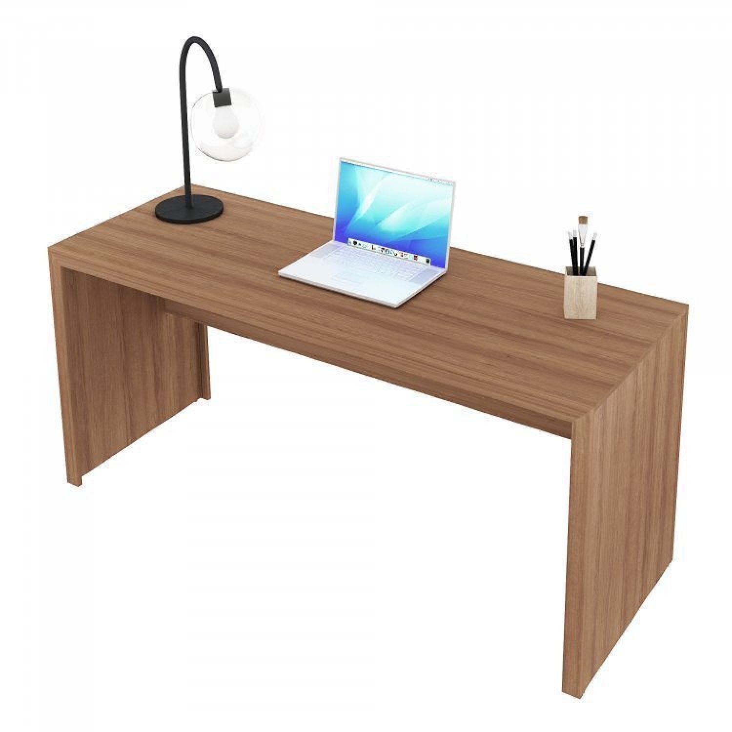 Conjunto Home Office 5 Peças com 1 Mesa 1 Balcão 1 Armário 1 Estante 1 Gaveteiro Espresso Móveis - 14