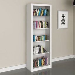 Kit 5 Peças com Mesa para Escritório, Armário Baixo, Armário Alto, Estante e Gaveteiro - 9