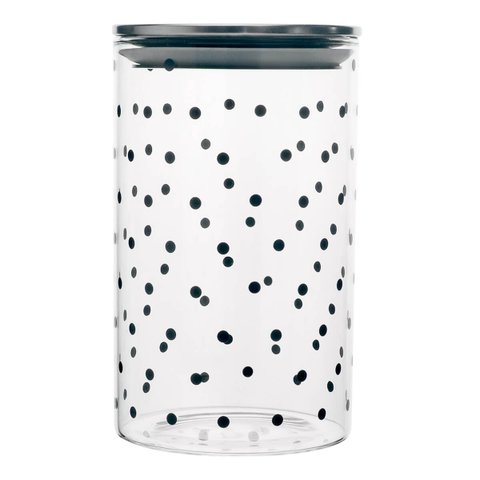 Pote de Vidro 1L Minimalista Tampa Inox com Vedação:Mod3