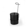 Suporte de Chão Papel Higiênico com Lixeira Banheiro Preta - 2
