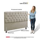 Ver imagem 5 de Cabeceira Cama Box Casal Queen Size Lylla 160cm Capitonê com Frame Sintético Bege - Abmaza