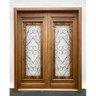 Porta Dupla Madeira Maciça/Ferro Completa 166x213x16cm Cedro Rosa - 4