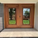 Ver imagem 5 de Porta Dupla Madeira Maciça/ferro Completa 166x213x16cm Cedro Rosa