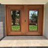 Porta Dupla Madeira Maciça/Ferro Completa 166x213x16cm Cedro Rosa - 5