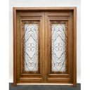 Ver imagem 2 de Porta Dupla Madeira Maciça/ferro Completa 166x213x18cm Cedro Rosa