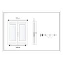 Ver imagem 3 de Porta Dupla Madeira Maciça/ferro Completa 186x213x14cm Cedro Rosa