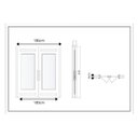 Ver imagem 3 de Porta Dupla Madeira Maciça/ferro Completa 186x213x16cm Cedro Rosa