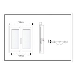 Porta Dupla Madeira Maciça/ferro Completa 186x213x16cm Cedro Rosa - 3