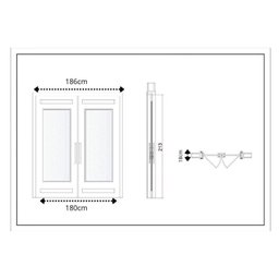 Porta Dupla Madeira Maciça/ferro Completa 186x213x18cm Cedro Rosa - 3