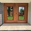 Ver imagem 4 de Porta Dupla Madeira Maciça/ferro Completa 186x213x18cm Cedro Rosa