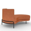 Ver imagem 3 de Sofá Chaise Longue Sala de Estar Living Lucca Direito D02 Couríssimo Camel B-14 - Lyam Decor