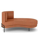 Ver imagem 2 de Sofá Chaise Longue Sala de Estar Living Lucca Direito D02 Couríssimo Camel B-14 - Lyam Decor
