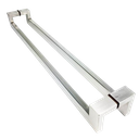 Ver imagem 2 de Puxador Portas Duplo Aço Inox Escovado Grécia 1,80 M para Portas: Pivotantes/madeira/vidro Temperado