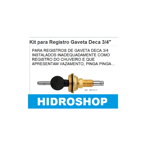 Reparo Registro Gaveta Deca 3/4 - 280103 Blukit