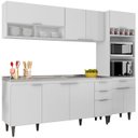 Ver imagem 2 de Armário de Cozinha Cp02 com Pia 180cm Pérola Z34 Branco - Mpozenato
