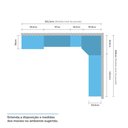 Ver imagem 4 de Quarto Completo de Canto Solteiro com 7 Módulos e Espelho Prime Plus Luciane Móveis